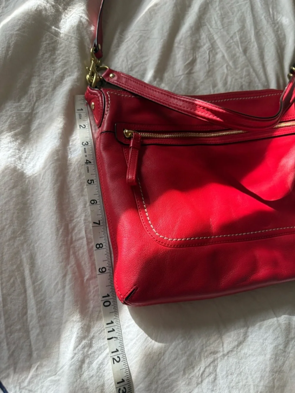 Coach Red Hippie Poppy Leather Bag #3
